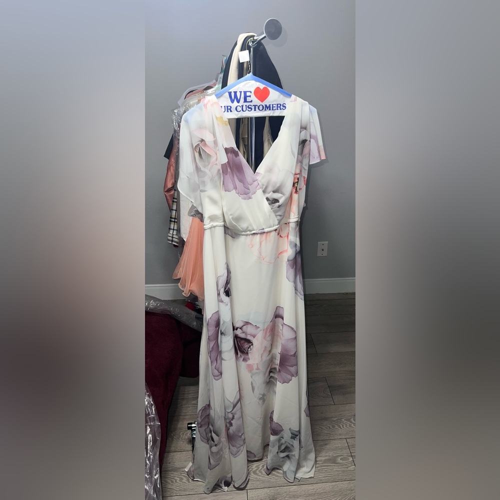 City Chic floral white dress